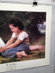 The Nut Gatherers - William Adolphe Bouguereau - Lithograph Art Print 22" x 28"   - TvMovieCards.com