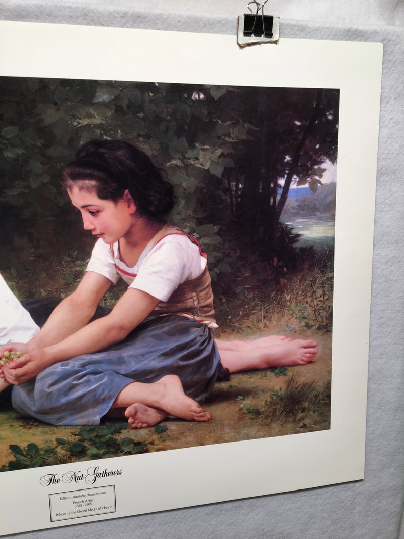 The Nut Gatherers - William Adolphe Bouguereau - Lithograph Art Print 22" x 28"   - TvMovieCards.com