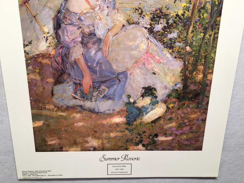 Summer Reverie - Richard Emil Miller - Lithograph Art Print 20" x 25"   - TvMovieCards.com