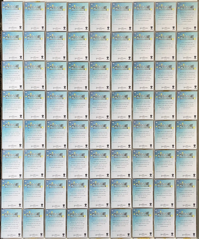 Fringe Seasons 3 & 4 Trading Base Card Set 72 Cards Cryptozoic 2013   - TvMovieCards.com