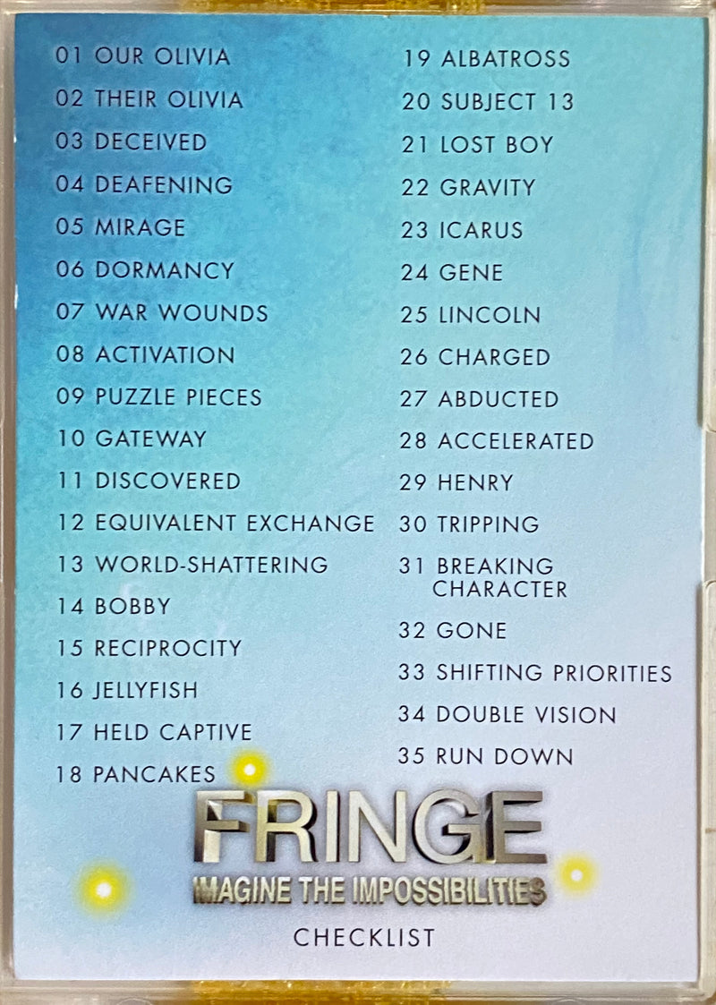 Fringe Seasons 3 & 4 Trading Base Card Set 72 Cards Cryptozoic 2013   - TvMovieCards.com