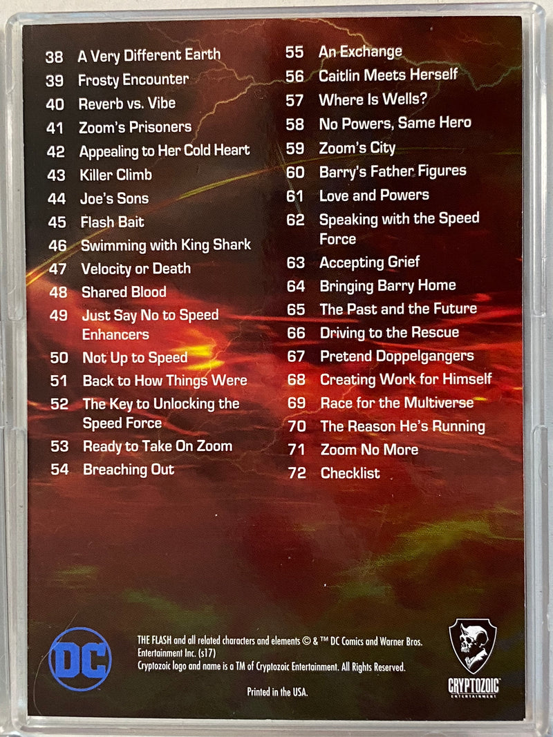 2017 DC Flash Season 2 Rainbow Foil Parallel Base 72 Card Set Cryptozoic   - TvMovieCards.com