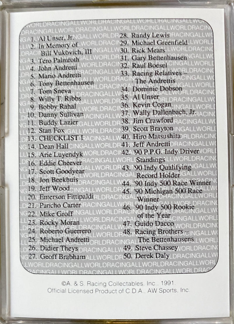 1991 All World Racing Factory Trading Card Set 100 Cards A & S Racing   - TvMovieCards.com