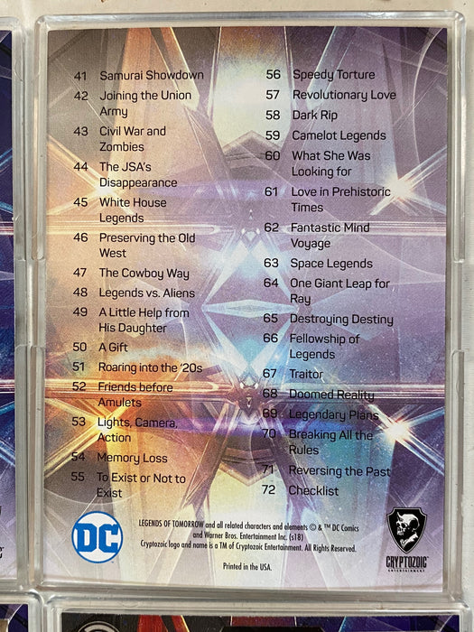 2018 DC Legends of Tomorrow Silver Foil Parallel Base Trading Card Set 72 Cards   - TvMovieCards.com