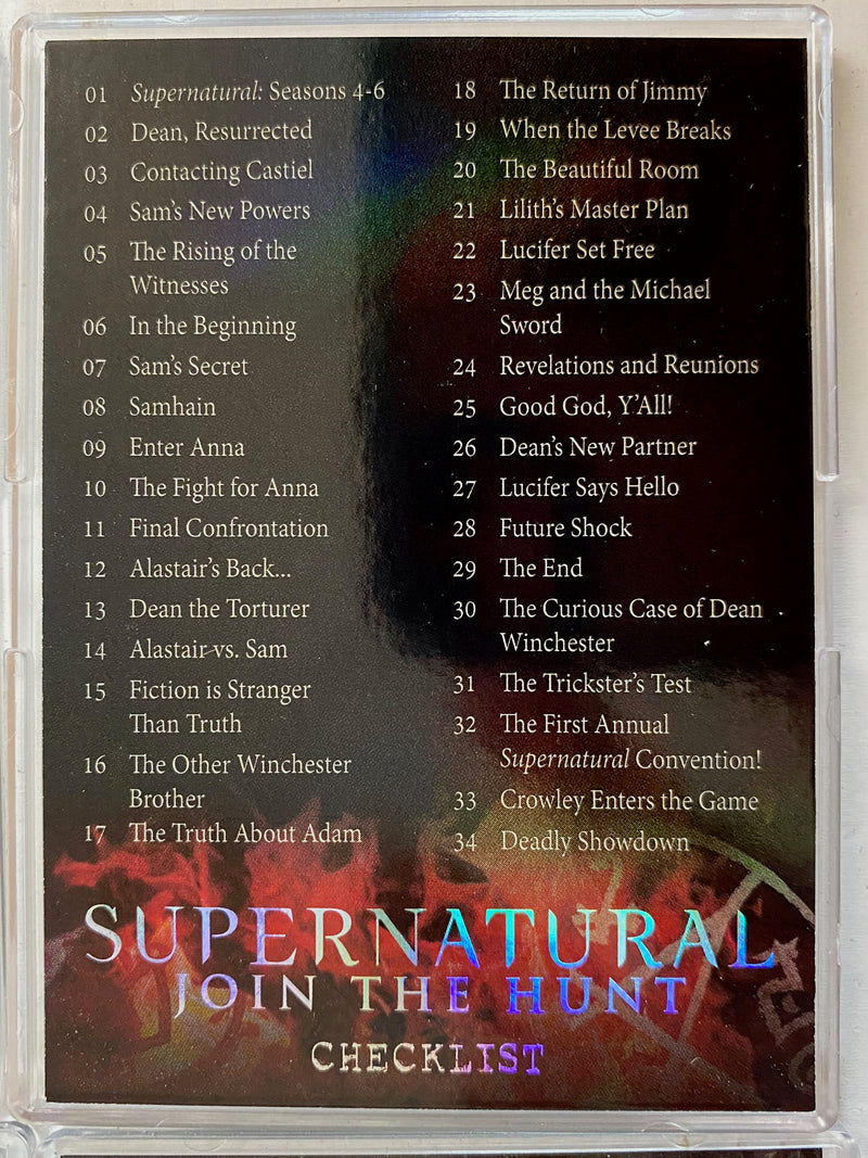 2016 Supernatural Seasons 4-6 Rainbow Foil Parallel Base Trading Card Set (72)   - TvMovieCards.com