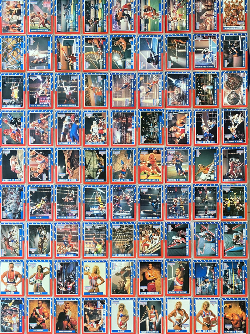 American Gladiators Complete Base Card Set 88 Cards 11 Stickers Topps 1991 - TvMovieCards.com