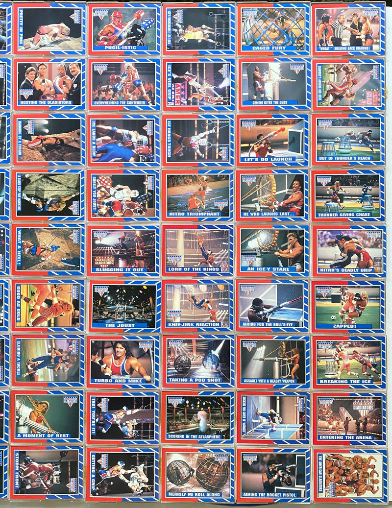 American Gladiators Complete Base Card Set 88 Cards 11 Stickers Topps 1991 - TvMovieCards.com