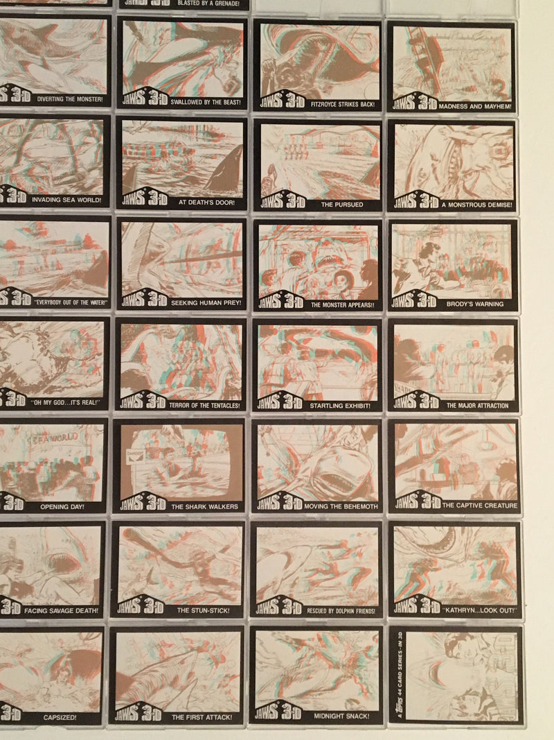 Jaws Movie 3-D Vintage Card Set 44 Cards 1983 Topps   - TvMovieCards.com