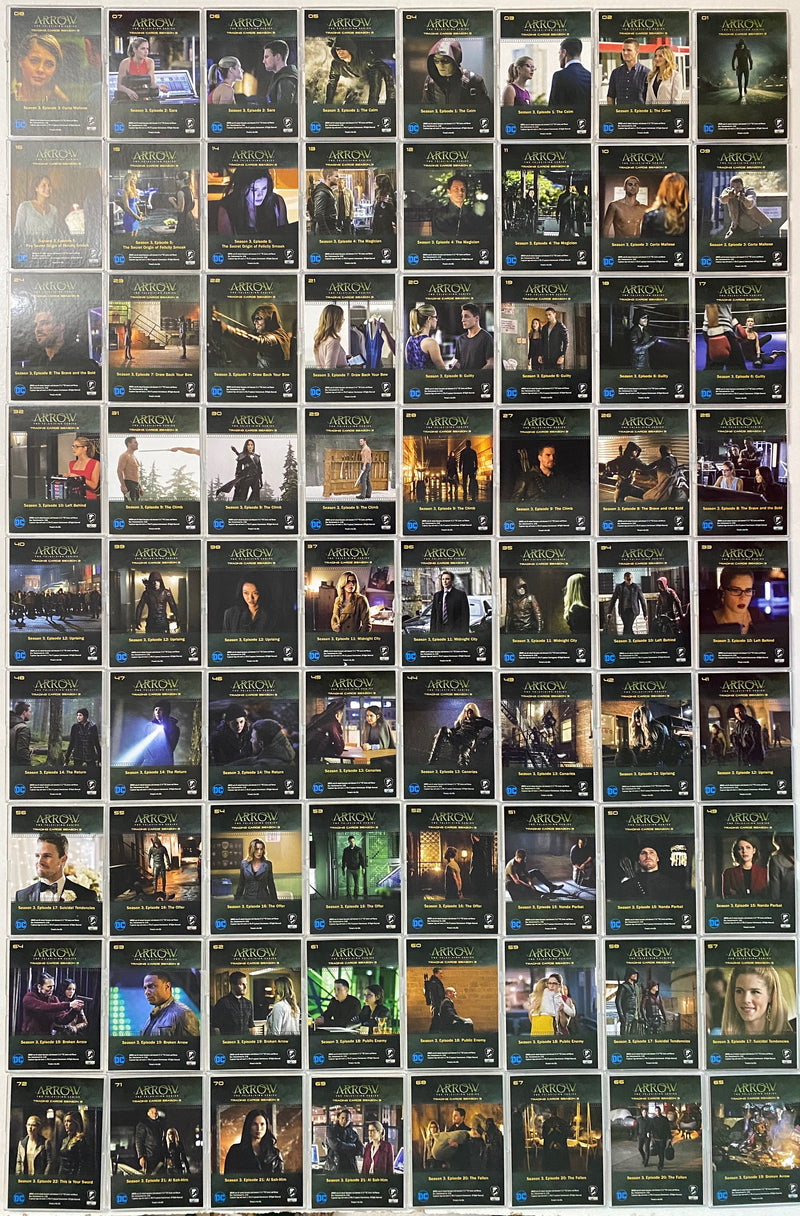 2016 Arrow Season 3 Foil Parallel Base Trading Card Set (81)   - TvMovieCards.com