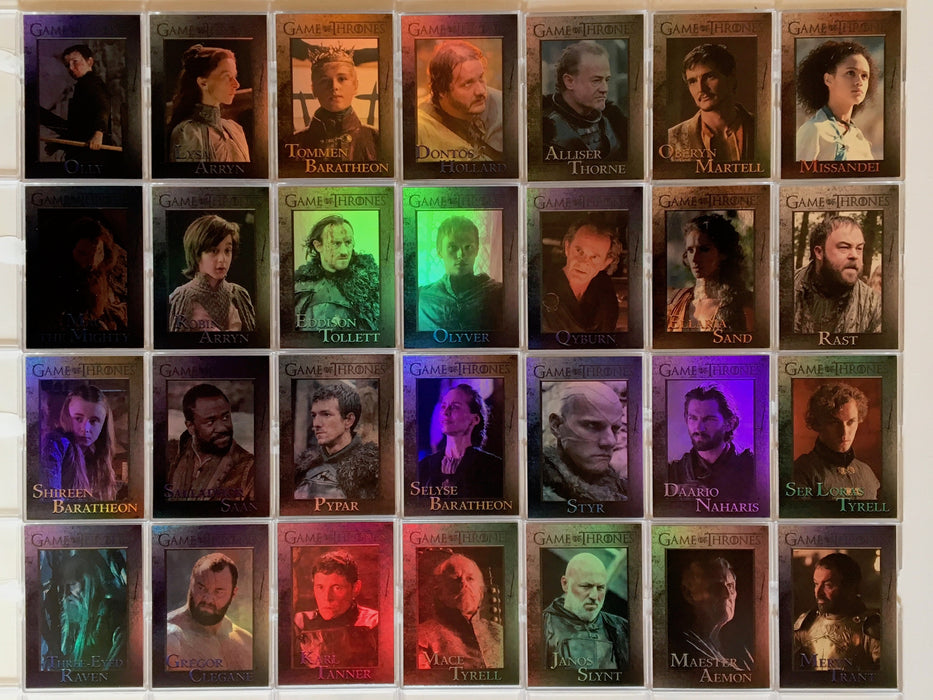 Game of Thrones Season 4 Silver Foil Parallel Chase Card Set 100 Cards   - TvMovieCards.com