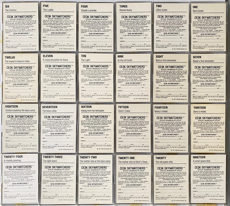 Close Encounters of the Third Kind 1977 Wonder Bread Vintage Card Set 24 Cards   - TvMovieCards.com