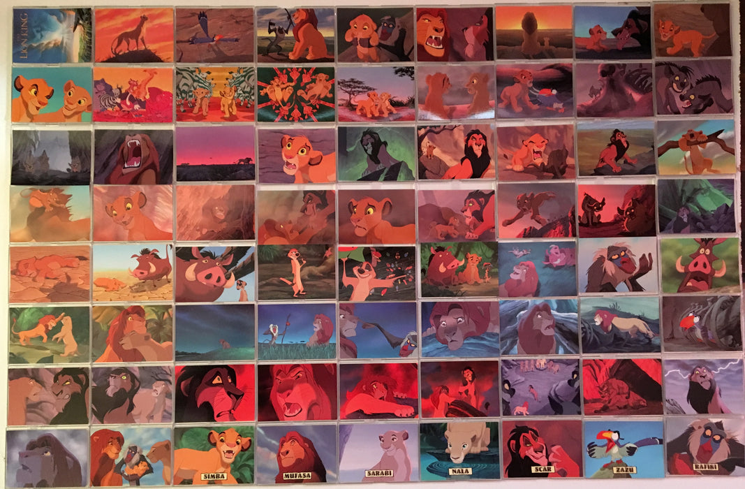 Lion King Disney Movie Series 1 Base Card Set 90 Cards Skybox 1994