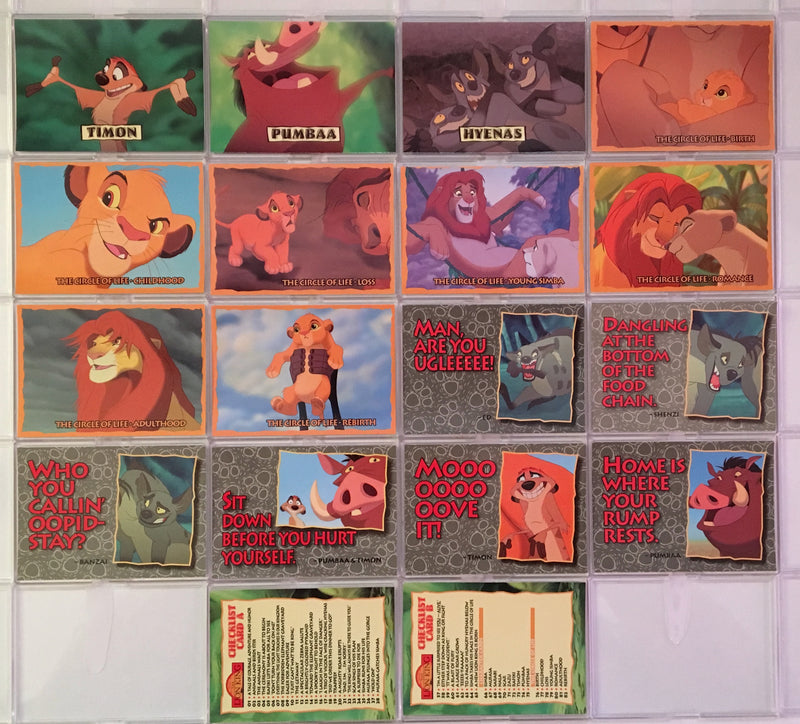 Lion King Disney Movie Series 1 Base Card Set 90 Cards Skybox 1994   - TvMovieCards.com