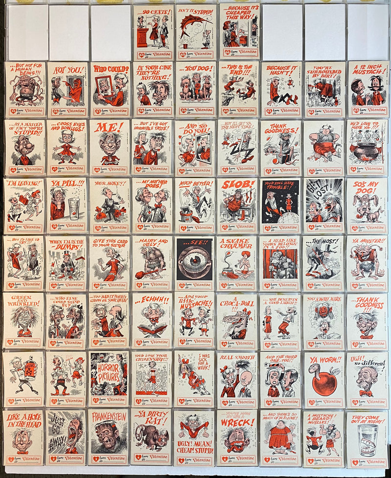 1959 Funny Valentines Vintage Trading Card Set 66/66 Cards Topps TCG   - TvMovieCards.com