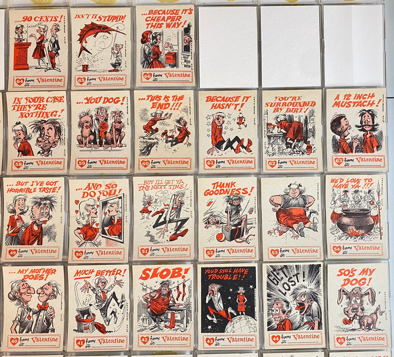1959 Funny Valentines Vintage Trading Card Set 66/66 Cards Topps TCG   - TvMovieCards.com