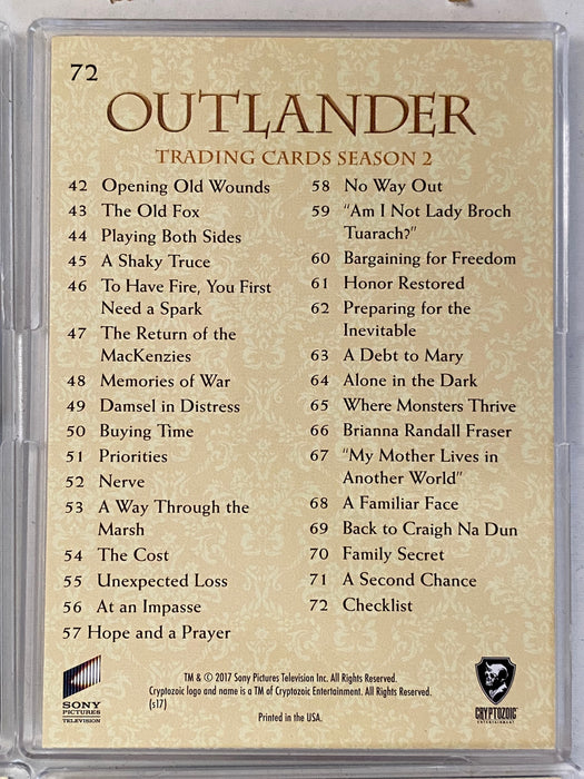 2017 Outlander Season 2 Rainbow Foil Parallel Base Trading Card Set (72)   - TvMovieCards.com