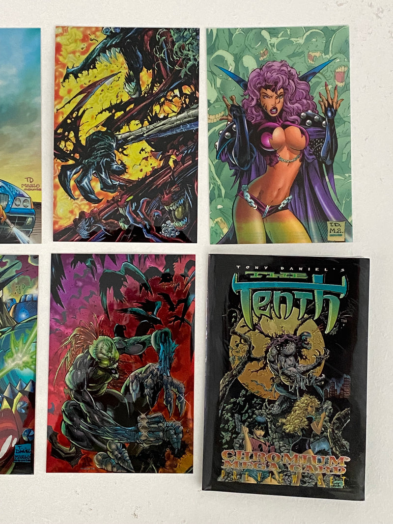 The Tenth Mega Chromium Preview Card Set 7 Oversize Chromium Cards 1997   - TvMovieCards.com