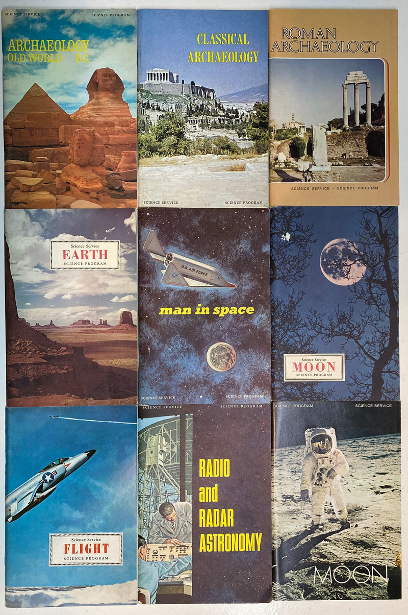 (9) Science Service Program Books Nelson Doubleday Man In Space Moon Flight   - TvMovieCards.com