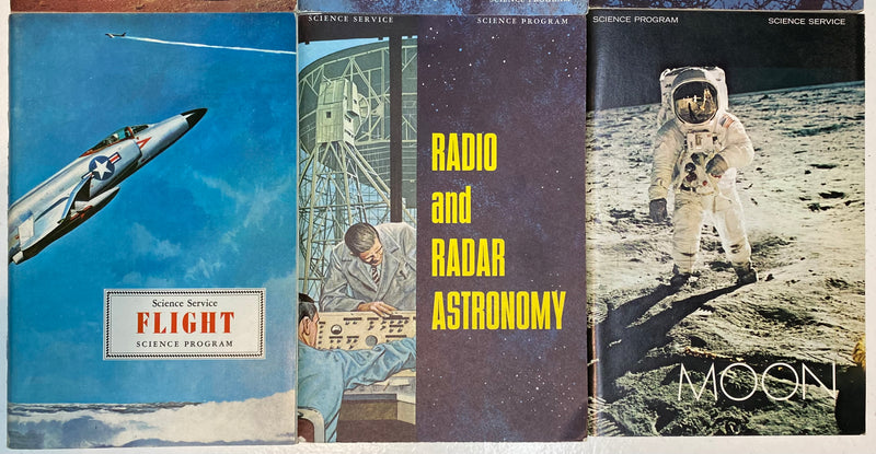 (9) Science Service Program Books Nelson Doubleday Man In Space Moon Flight   - TvMovieCards.com