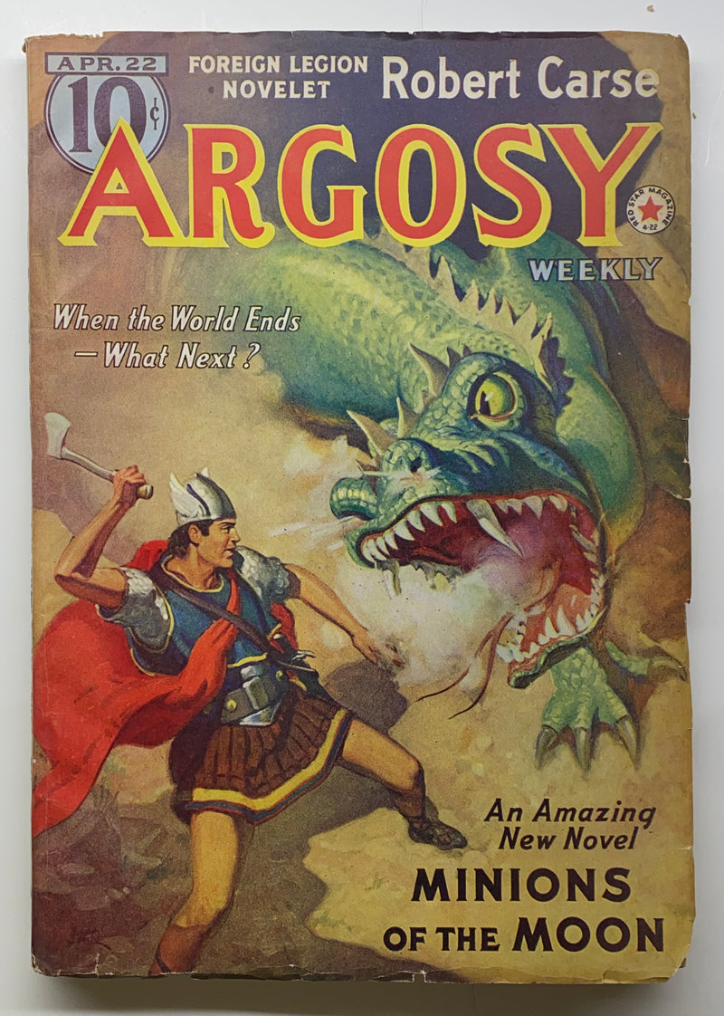 Argosy All Story Weekly April 22 1939 Pulp Minions of the Moon William Gray Brey - TvMovieCards.com