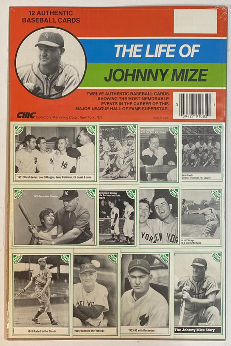 1980s Life of Johnny Mize 12 Authentic Baseball Cards Memorable Moments CMC   - TvMovieCards.com