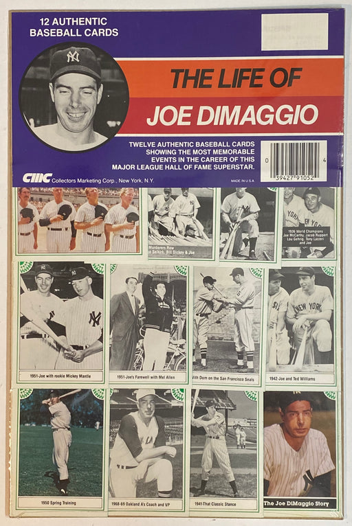 1980s Life of Joe DiMaggio 12 Authentic Baseball Cards Memorable Moments CMC   - TvMovieCards.com