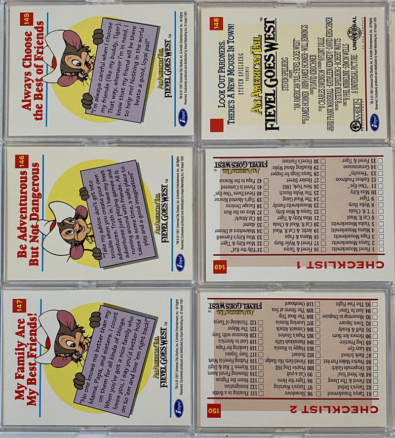 American Tale Fievel Goes West Movie Base Card Set 150 Cards Impel 1991 - TvMovieCards.com