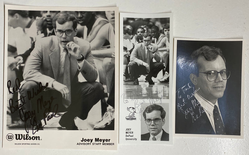 Joey Meyer DePaul University Head Basketball Coach Autograph Photo Collection   - TvMovieCards.com