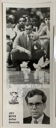 Joey Meyer DePaul University Head Basketball Coach Autograph Photo Collection   - TvMovieCards.com