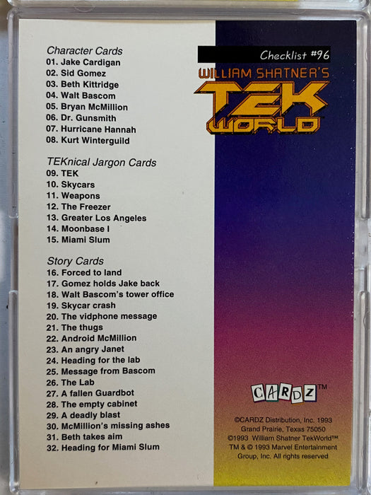 Tek World William Shatner Base Card Set 100 Cards Cardz 1994   - TvMovieCards.com