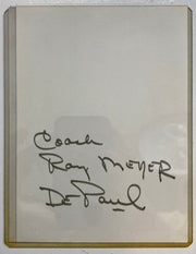 Ray Meyer DePaul University Head Basketball Coach Autograph Photo Collection   - TvMovieCards.com
