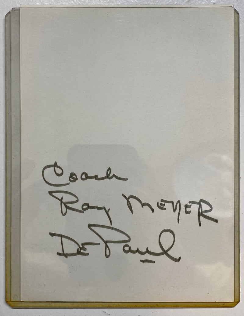 Ray Meyer DePaul University Head Basketball Coach Autograph Photo Collection   - TvMovieCards.com