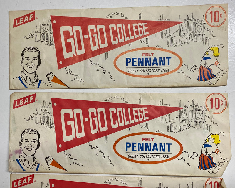 (4) 1960 Leaf Go Go College Football Felt Mini Pennants Sealed Packs Michigan St - TvMovieCards.com