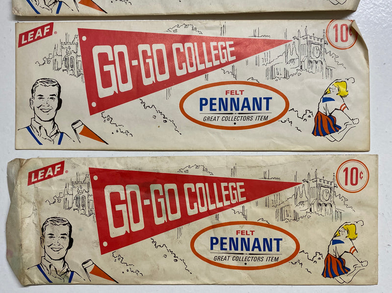 (4) 1960 Leaf Go Go College Football Felt Mini Pennants Sealed Packs Michigan St - TvMovieCards.com