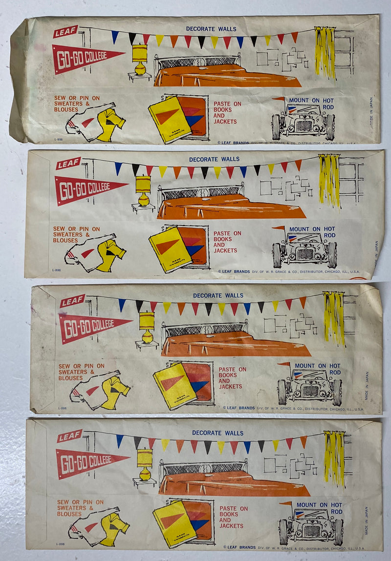 (4) 1960 Leaf Go Go College Football Felt Mini Pennants Sealed Packs Michigan St - TvMovieCards.com
