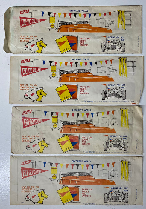 (4) 1960 Leaf Go Go College Football Felt Mini Pennants Sealed Packs Michigan State   - TvMovieCards.com