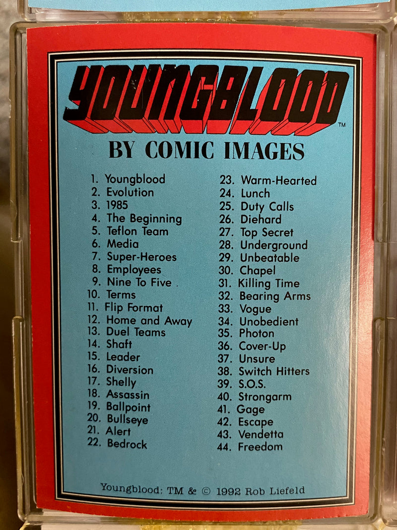 Youngblood Base Card Set 90 Cards Comic Images 1992 Young Blood   - TvMovieCards.com