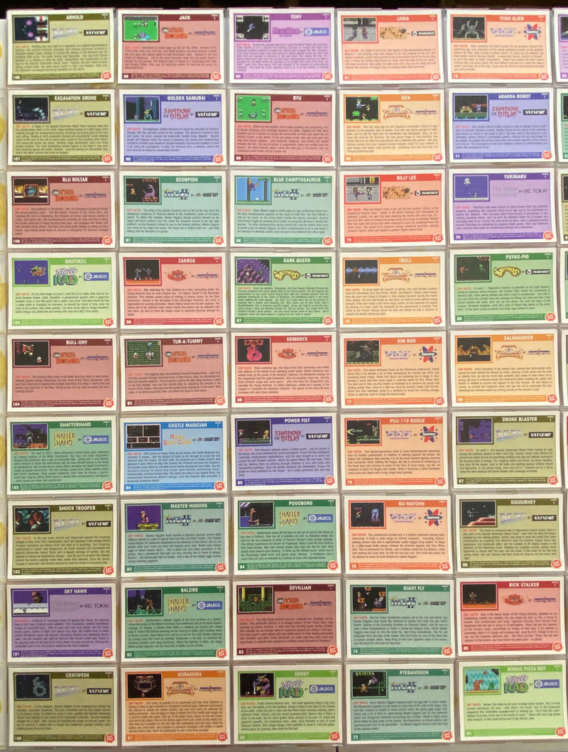 1992 Zap Pax Packs Trading Card Set of 110 Cards Cardz NES Video Game   - TvMovieCards.com