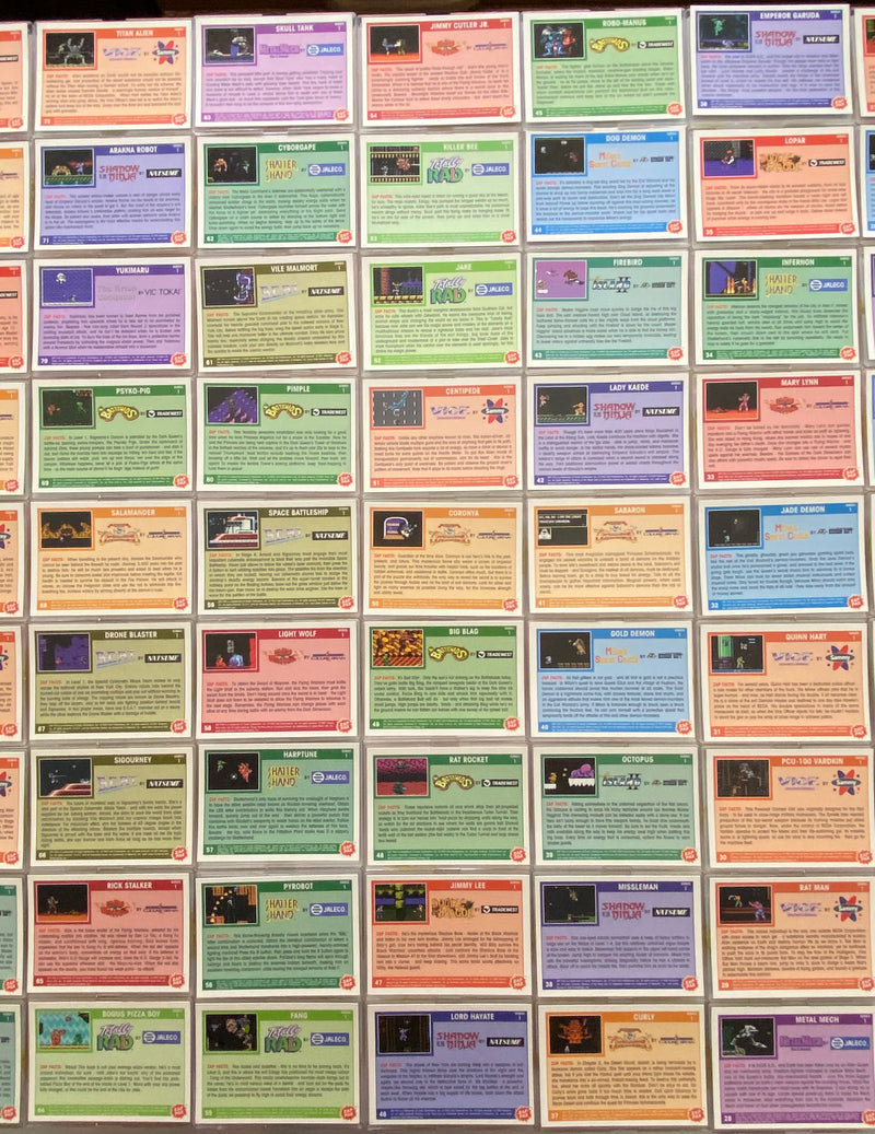 1992 Zap Pax Packs Trading Card Set of 110 Cards Cardz NES Video Game   - TvMovieCards.com