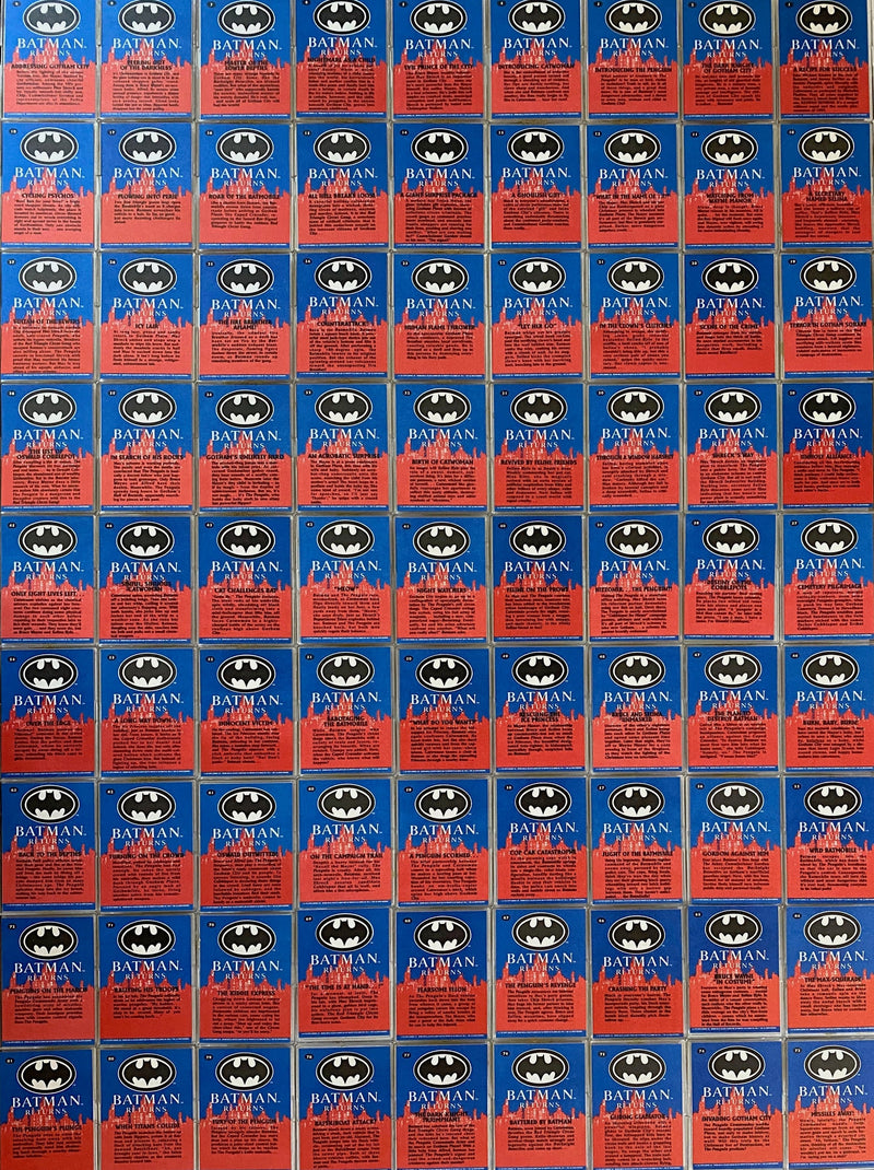 Batman Returns Movie Base Card Set 98 Cards Topps 1992 - TvMovieCards.com