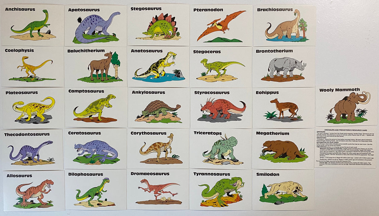 Dinosaurs & Prehistorics Fun-To-Know Boxed Card Set 27 Flashcards Trend Ent.   - TvMovieCards.com