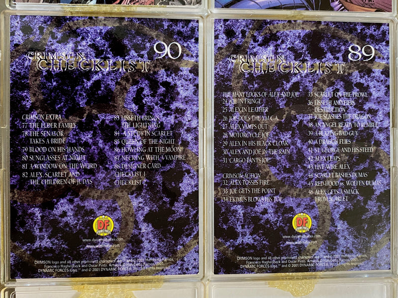 Crimson Trading Card Base Card Set 90 Cards Dynamic Forces, 2001   - TvMovieCards.com
