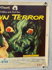 1957 The Unknown Terror Original Half Sheet Movie Poster 22x28 John Howard   - TvMovieCards.com