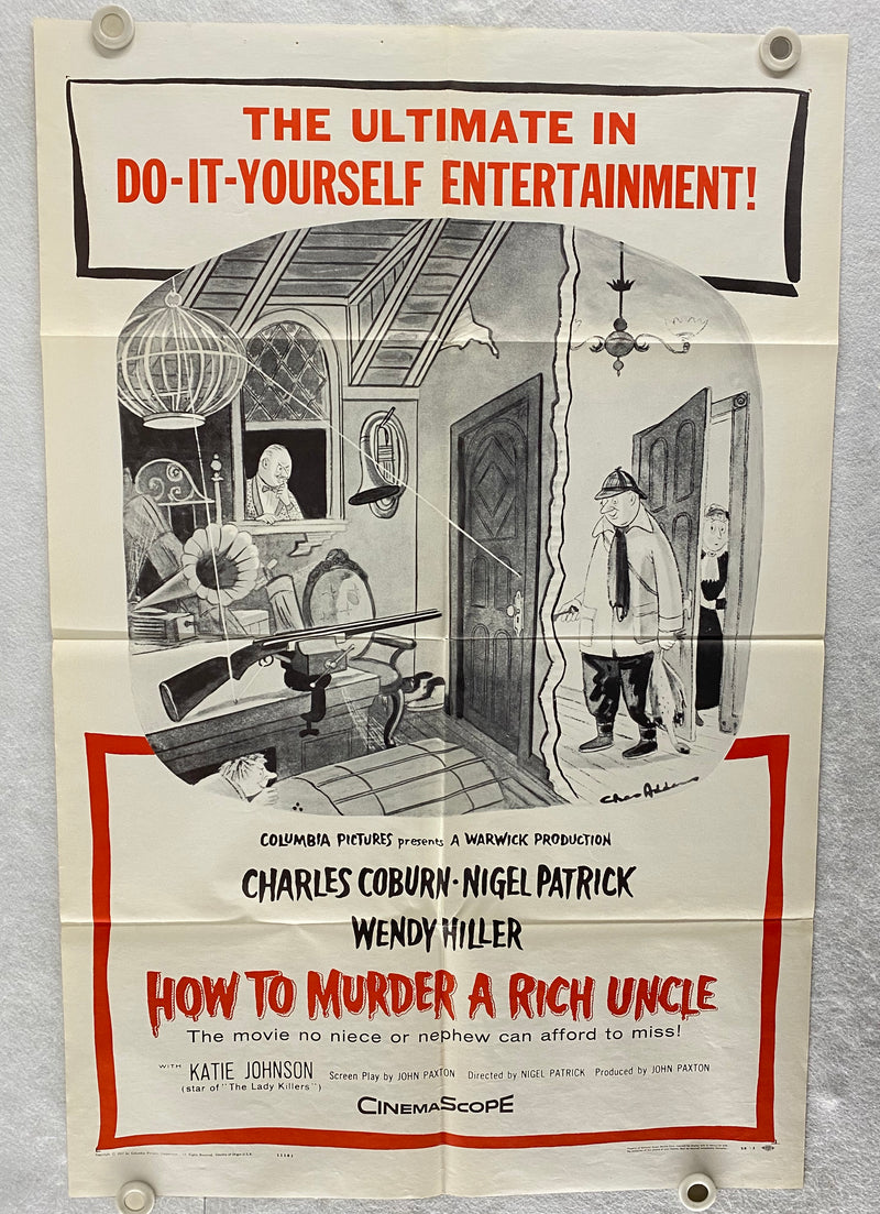 1957 How to Murder A Rich Uncle 1SH Movie Poster 27 x 41 Charles Addams Art   - TvMovieCards.com
