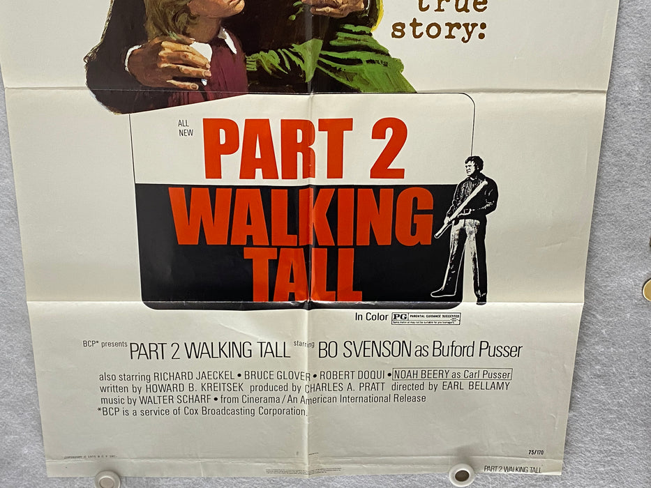 1975 Walking Tall Part 2 II Original 1SH Movie Poster 27 x 41 Bo Svenson, Luke A   - TvMovieCards.com