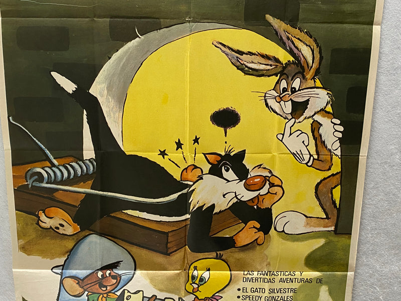 1974 Sylvester the Cat "El Gato Silvestre" Movie Poster 27 x 41 Spanish   - TvMovieCards.com