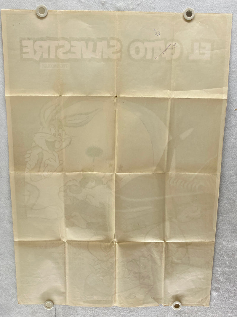 1974 Sylvester the Cat "El Gato Silvestre" Movie Poster 27 x 41 Spanish   - TvMovieCards.com