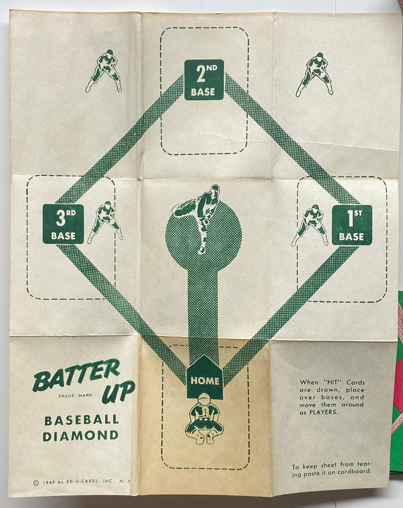 1949 Batter Up Baseball Diamond Playing Card Game 36 Cards Ed-U-Cards   - TvMovieCards.com