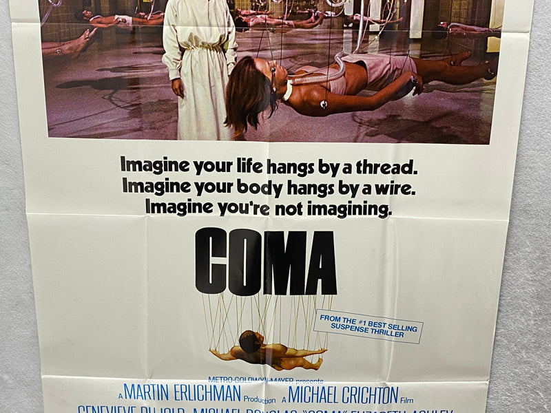 1978 Coma Original 1SH Movie Poster 27 x 41 Michael Douglas, Rip Torn, Geneviève   - TvMovieCards.com