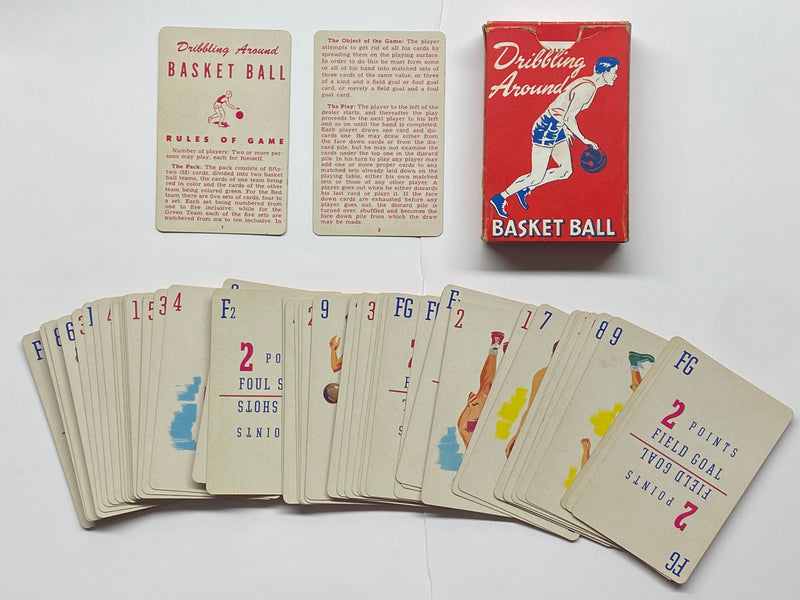 1950 Dribbling Around Basketball Card Game 54 Cards Hoosier Basketball Co   - TvMovieCards.com